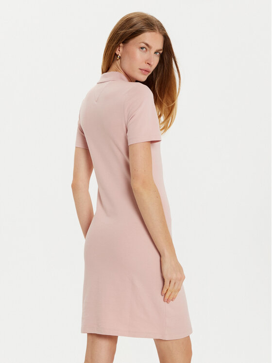 Tommy Hilfiger Tommy Hilfiger Kleid für den Alltag 1985 WW0WW43228 Rosa Slim Fit