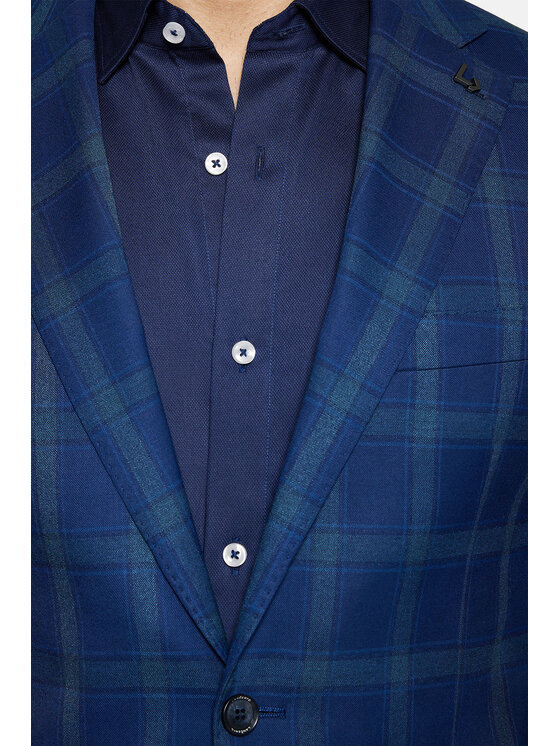 Lancerto Lancerto Garnitur Orlando GA073123000005 Granatowy Slim Fit