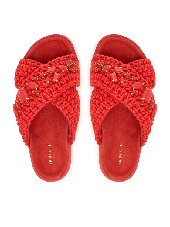 Inuikii Inuikii Pantoletten Woven Stones 1004.003.0073 Rot
