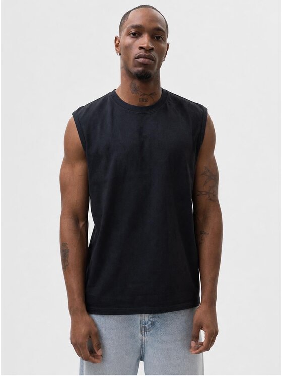 MyStars MyStars Tank top Klasyczna bez logo 132472 Czarny Regular Fit