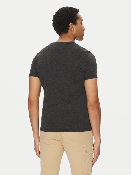 Tommy Jeans Tommy Jeans T-Shirt Jaspe DM0DM20363 Czarny Slim Fit