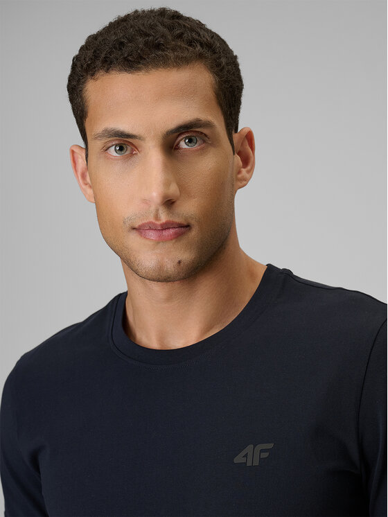 4F 4F T-Shirt NOS Granatowy Slim Fit