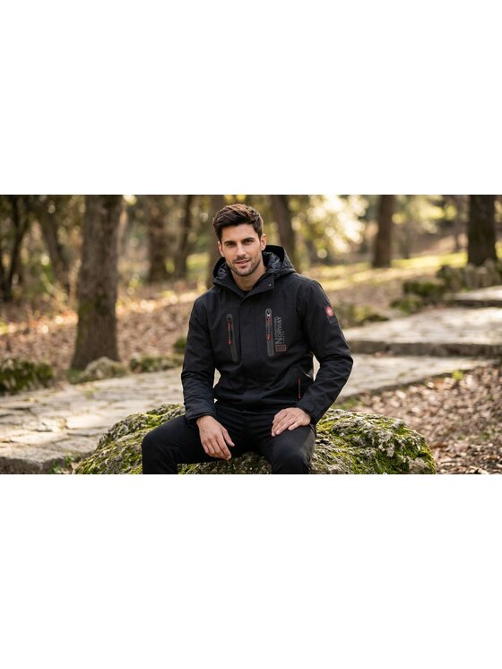 Geographical Norway Geographical Norway Kurtka przejściowa SZ2204H/GN-BLACK Czarny Reglan Fit