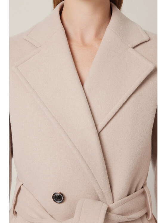 Lancerto Lancerto Płaszcz Lunaris PC073225000005 Écru Regular Fit