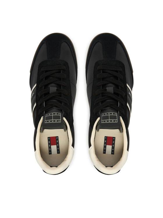 Tommy Jeans Tommy Jeans Sneakersy Tjw Low Profile Runner Lthr Mix EN0EN03001 Čierna