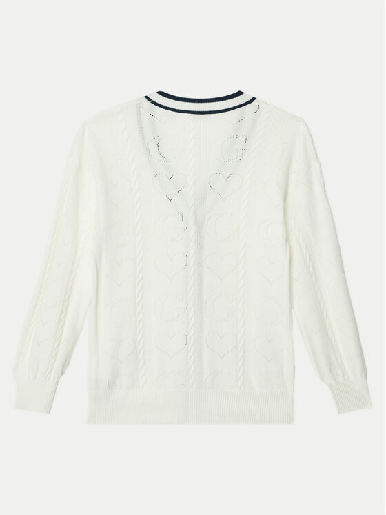 Guess Guess Cardigan J5RR03 Z2BB0 Bianco Regular Fit