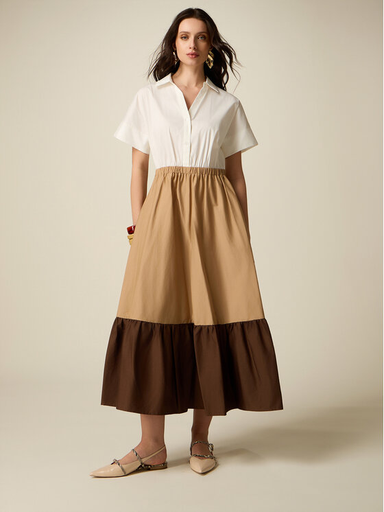 Oltre Oltre Abito da sera 7702J000934N0R2 Marrone A-Line Fit