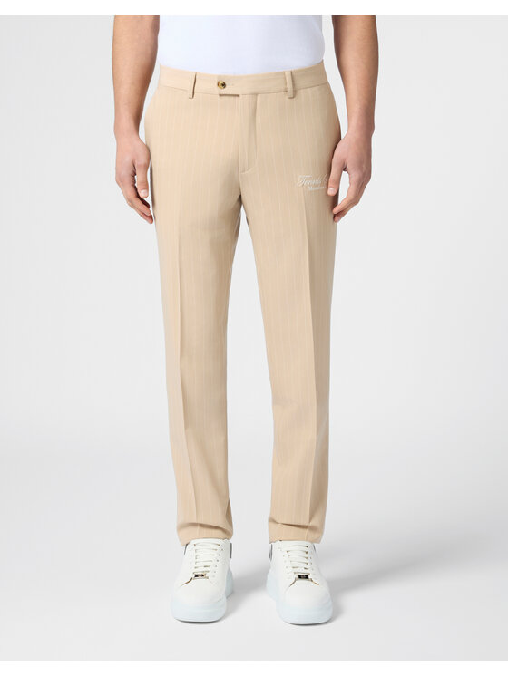 PHILIPP PLEIN PHILIPP PLEIN Spodnie materiałowe 30566 Beżowy Regular Fit