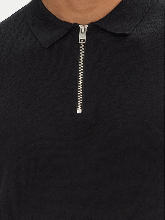 Jack&Jones Jack&Jones Polo Troy 12269617 Czarny Relaxed Fit