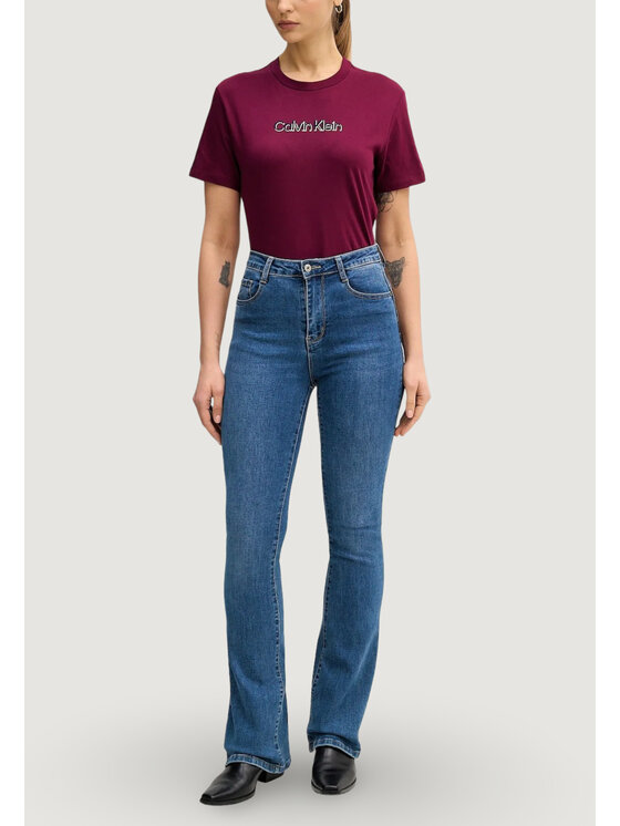 Calvin Klein Jeans Calvin Klein Jeans T-shirt LV047E821G Bordeaux Casual Fit