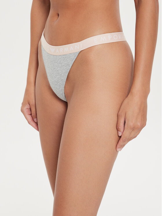 Emporio Armani Underwear Emporio Armani Underwear Sada 2 kusů string kalhotek 164522 4F227 00948 Šedá