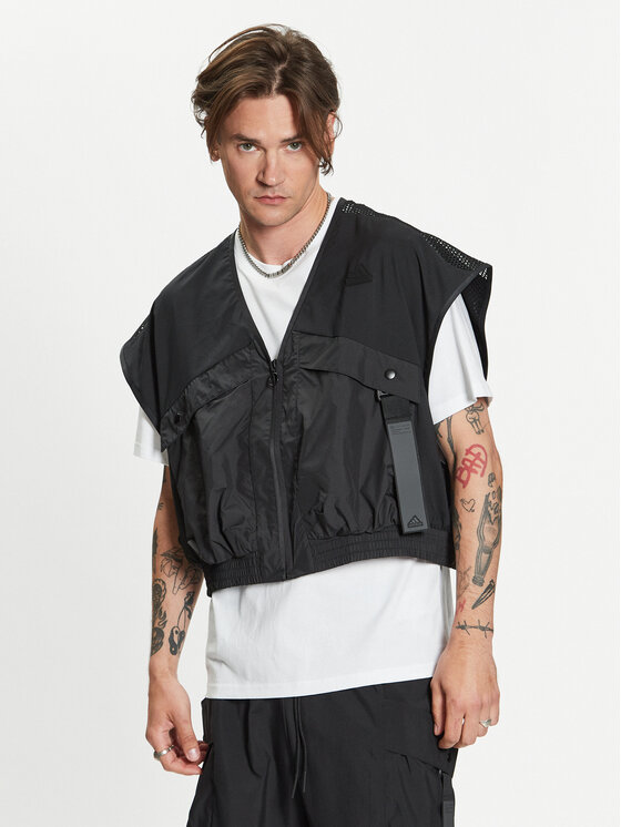 adidas Veste City Escape Premium Vest IC6735 Melns Loose Fit