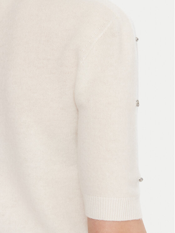 KAOS KAOS Pullover RI1KT021 Écru Regular Fit