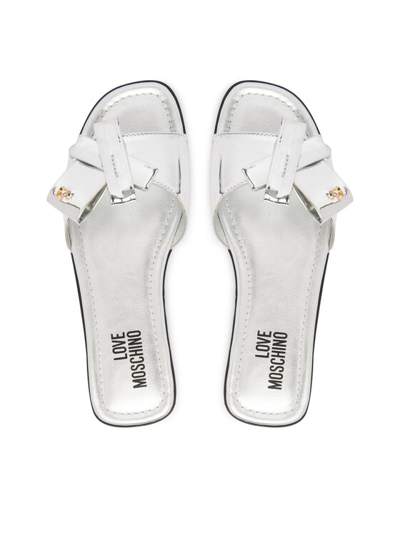 LOVE MOSCHINO LOVE MOSCHINO Şlapi JA28142G0OJE090B Argintiu