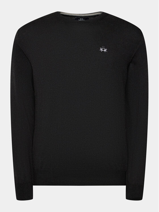 La Martina La Martina Pullover Wilmar WMS002 YW091 Schwarz Regular Fit