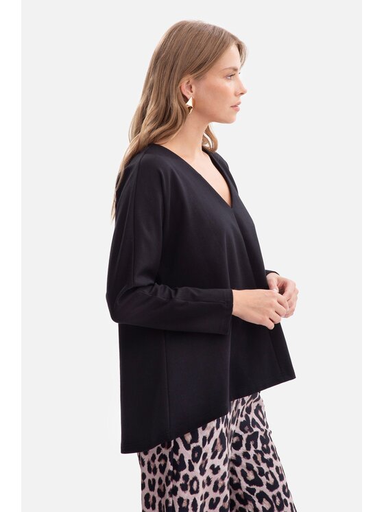 BeWear BeWear Bluzka b304 Czarny Baggy Fit