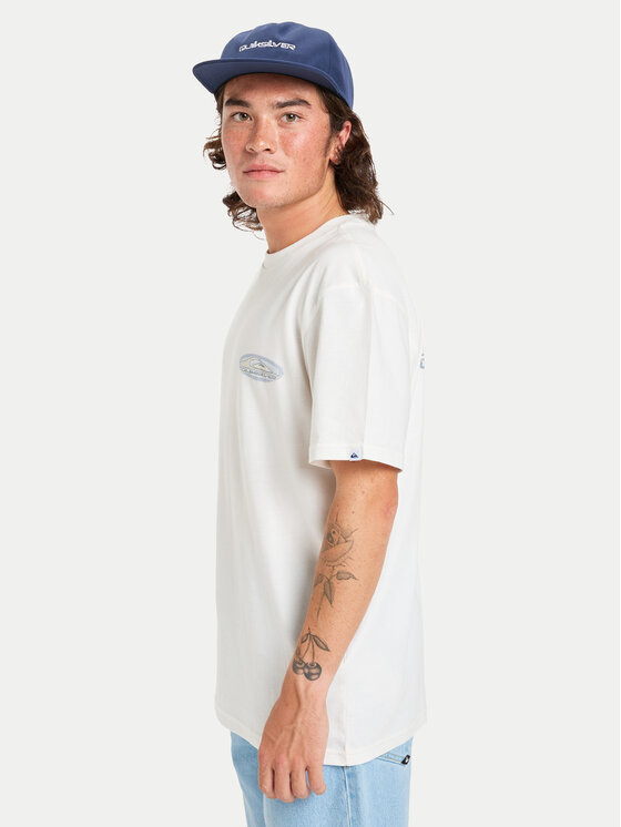 Quiksilver Quiksilver Marškinėliai Evo Border Lines EQYZT08191 Balta Regular Fit