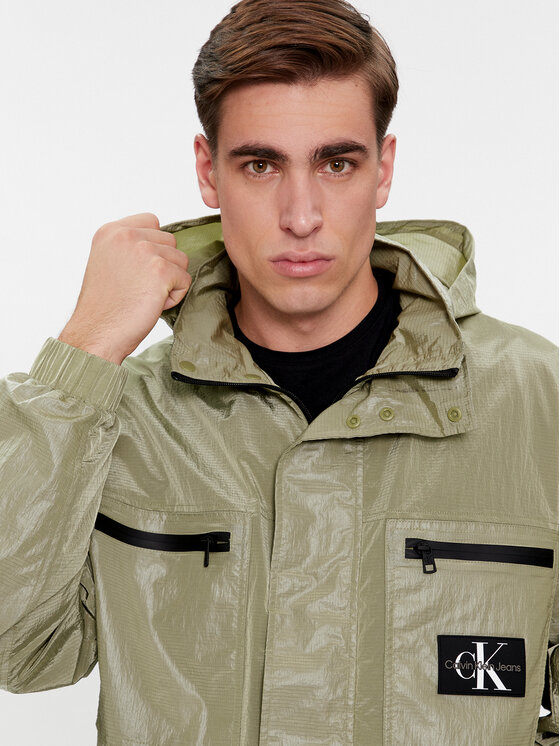 Calvin Klein Jeans Calvin Klein Jeans Kurtka przejściowa Utility Track Jacket J30J324663 Zielony Regular Fit