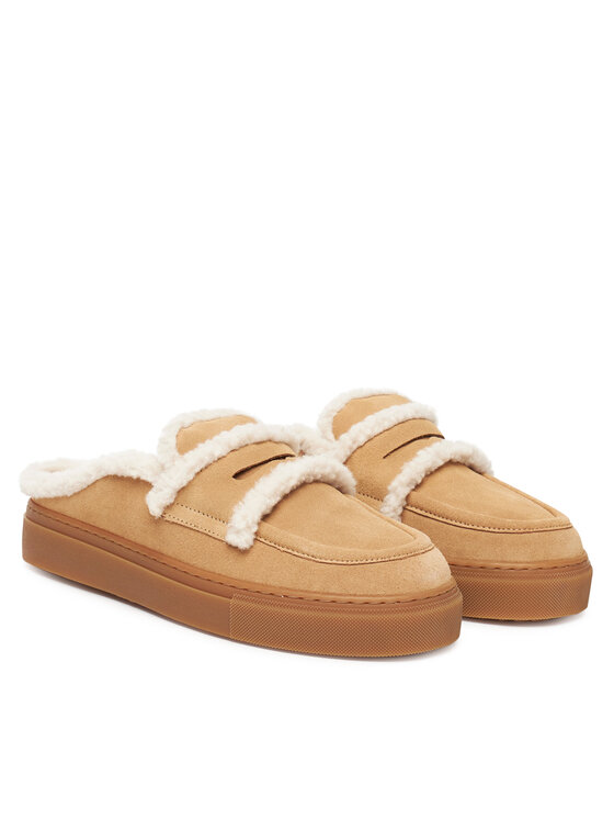 Inuikii Inuikii Şlapi Mule Wool 1004.017.0011 Bej