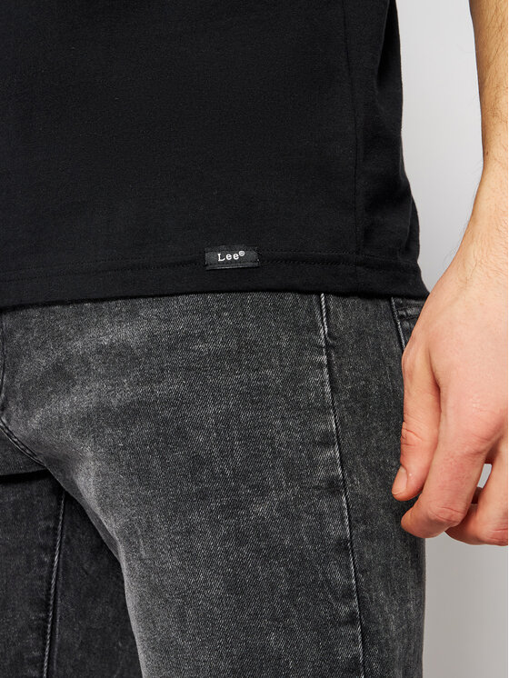 Lee Lee Komplet 2 t-shirtów Twin Pack L62ECM01 Czarny Fitted Fit