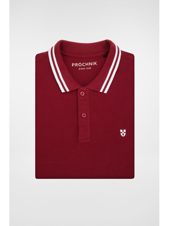 Próchnik Próchnik Polo PM 2 PO073123000007 Bordowy Slim Fit