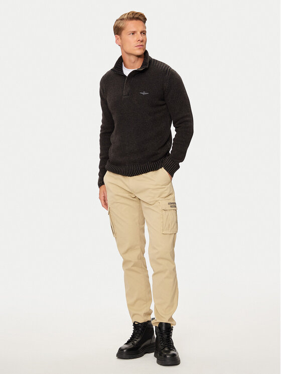 Aeronautica Militare Aeronautica Militare Pulover 242MA1528L545 Gri Regular Fit