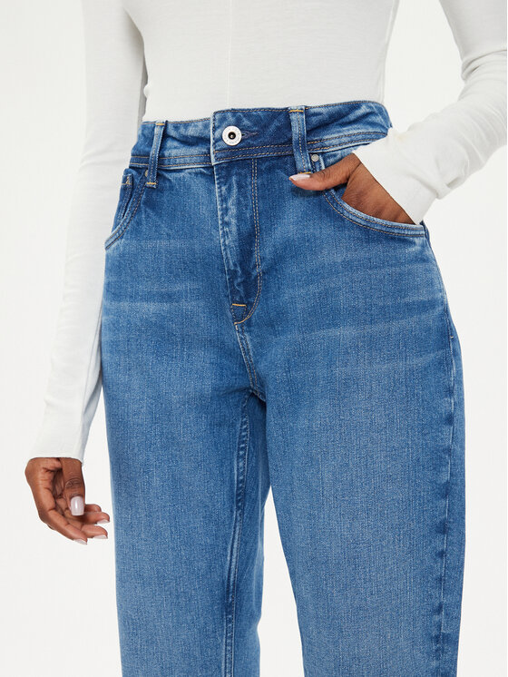 Pepe Jeans Jeansy Violet PL204176 Niebieski Mom Fit | Modivo.pl