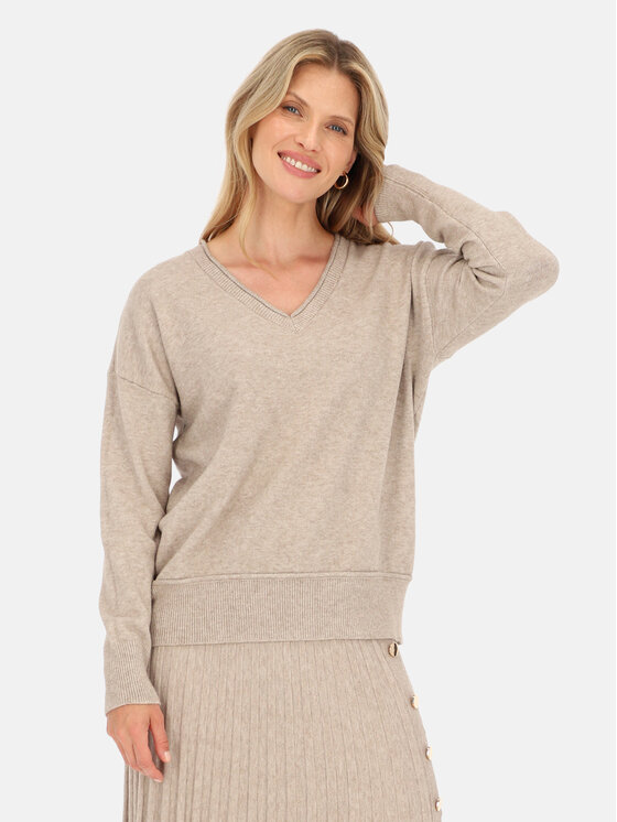 L’AF L’AF Sweter Aura Beżowy Regular Fit