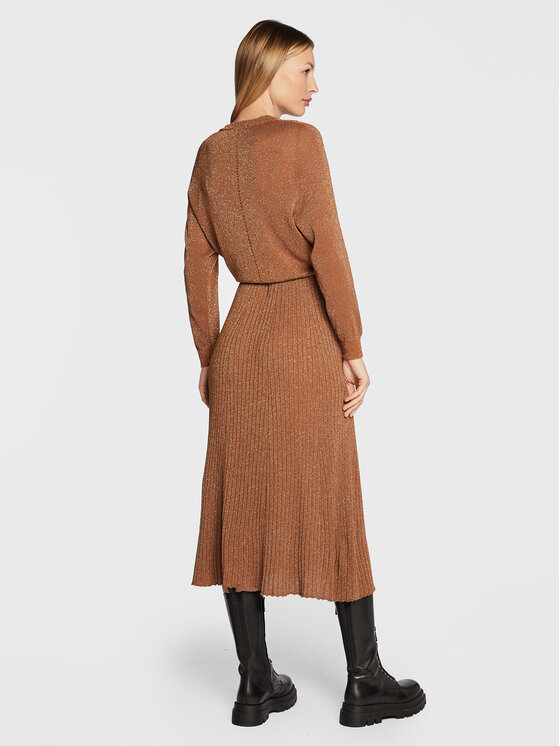 Liviana Conti Liviana Conti Strickkleid L2WB26 Goldfarben Regular Fit