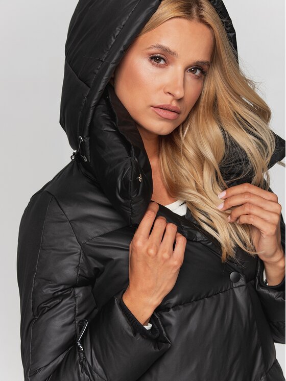 Perso Perso Kurtka damska BLH211001FX Czarny Regular Fit