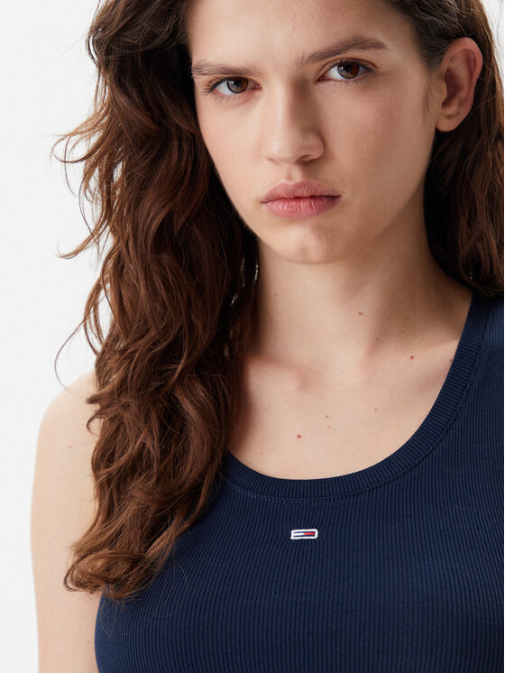 Tommy Jeans Tommy Jeans Top Essential DW0DW20673 Tumesinine Slim Fit