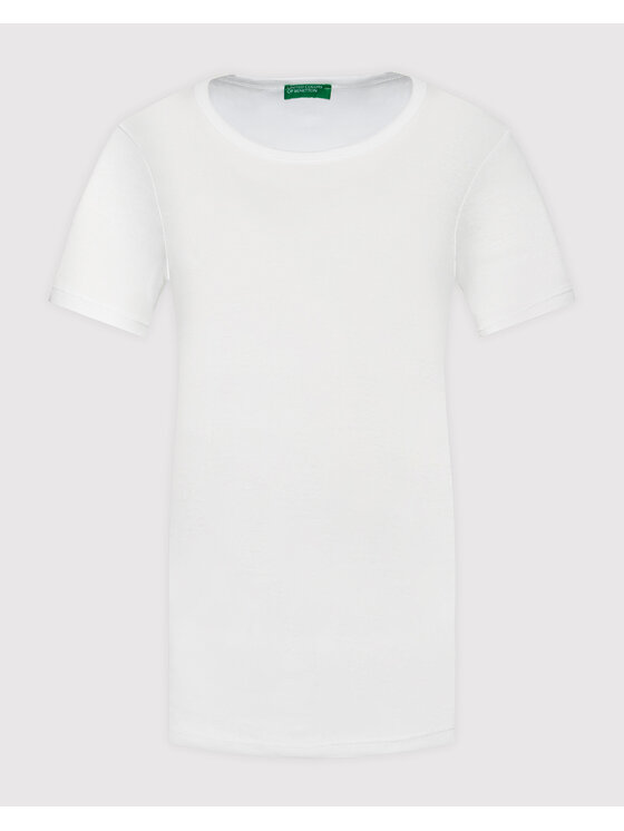 United Colors Of Benetton United Colors Of Benetton T-shirt 3GA2E16A0 Bijela Regular Fit