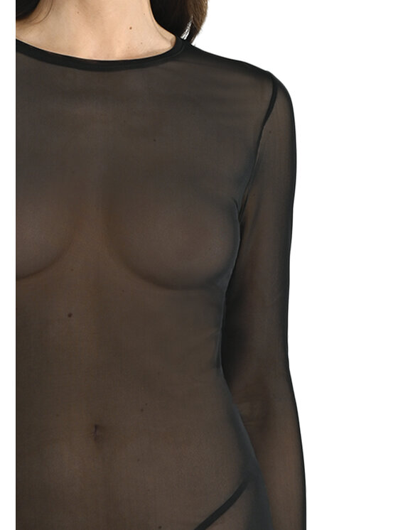 Teyli Teyli Koszula nocna 641 Czarny Regular Fit