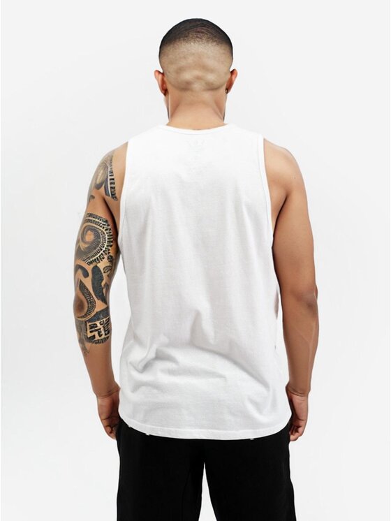 Jigga Wear Jigga Wear Tank top Tank Top Męski Biały/ Czarny Jigga Wear Mini Crown XL Biały Loose Fit