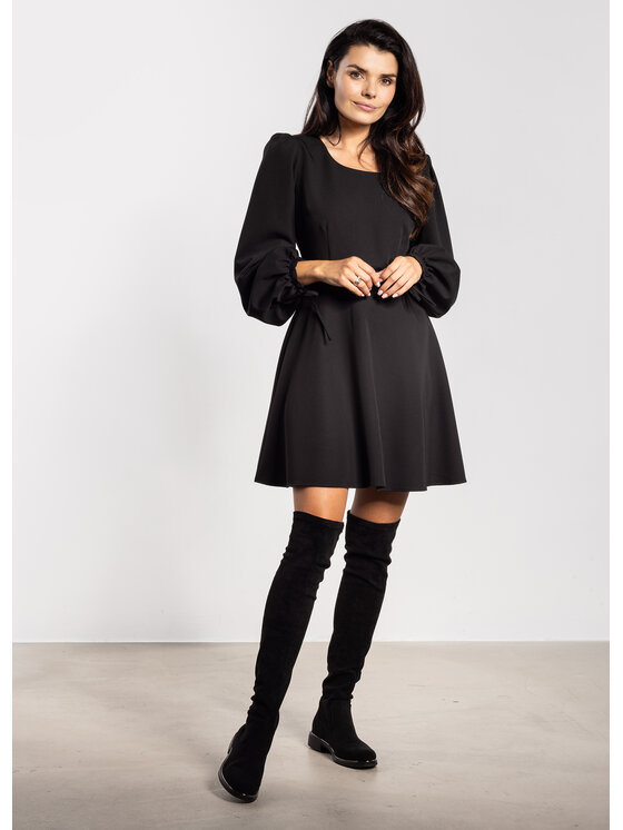 Awama Awama Vestito estivo A741 Nero Basic Fit