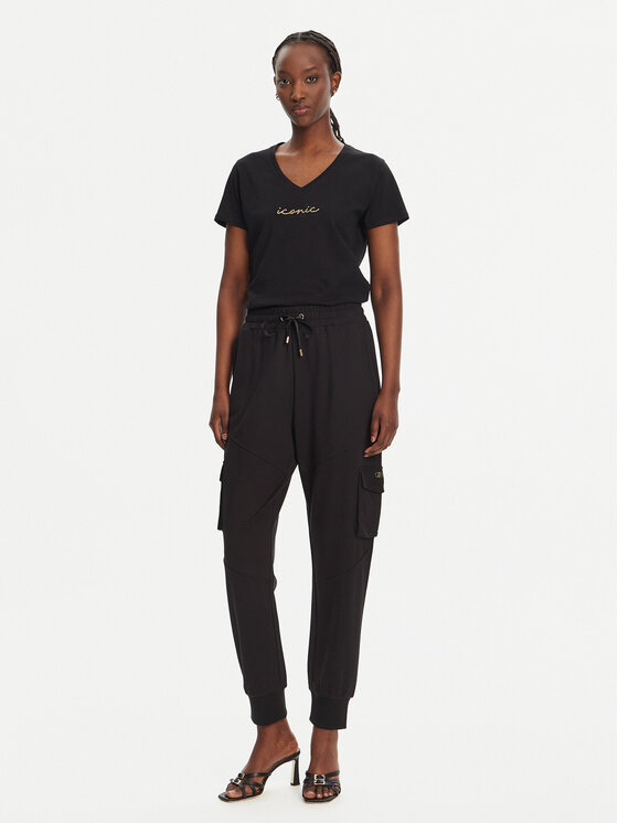 Liu Jo Sport Liu Jo Sport T-särk TA5179 J6040 Must Regular Fit