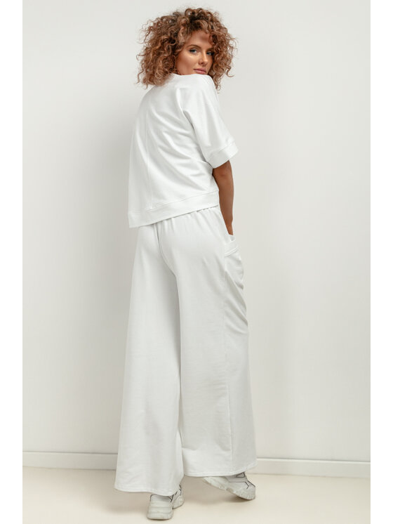 Tessita Tessita Bluza T416/1/M-L Biały Loose Fit