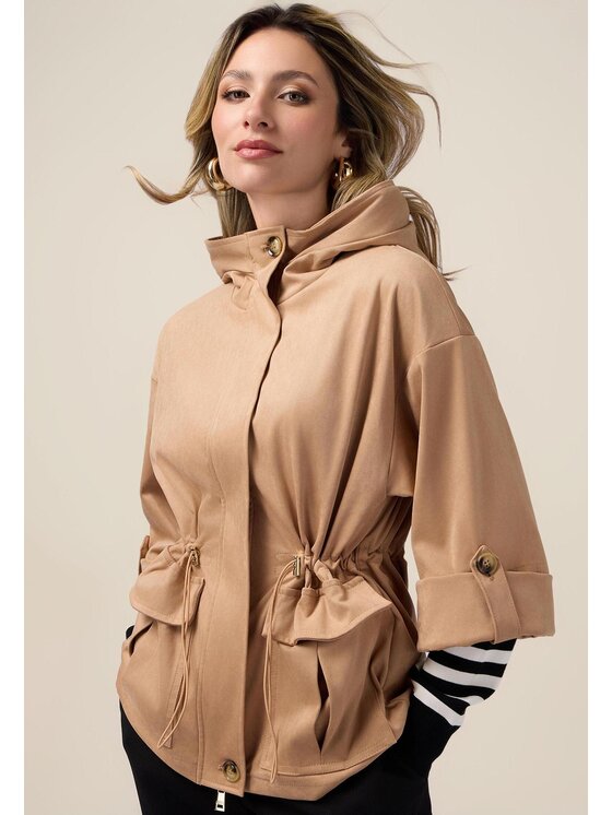 Oltre Oltre Płaszcz 8143J000210N002 Écru Slim Fit