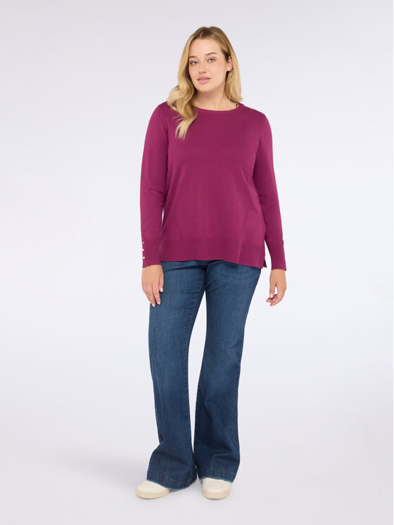 Fiorella Rubino Fiorella Rubino Sweter M632L008006N036 Bordowy Regular Fit