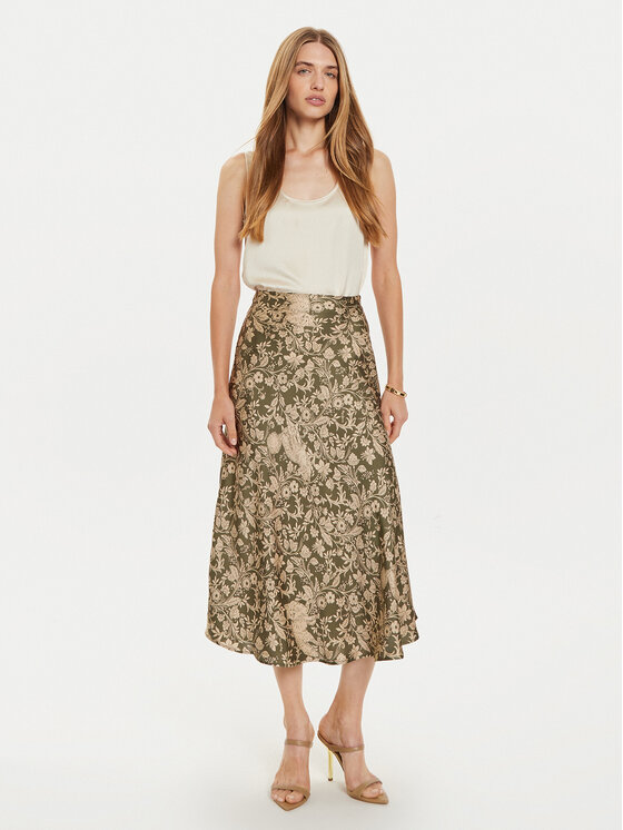 Pepe Jeans Pepe Jeans Spódnica midi Piety PL901162 Zielony Regular Fit