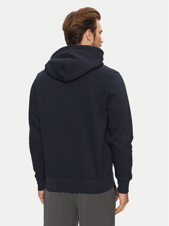 Tommy Hilfiger Tommy Hilfiger Pulóver Script Logo MW0MW33631 Sötétkék Regular Fit