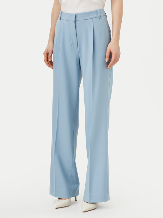 Calvin Klein Palazzo hlače K20K207836 Svijetloplava Wide Leg