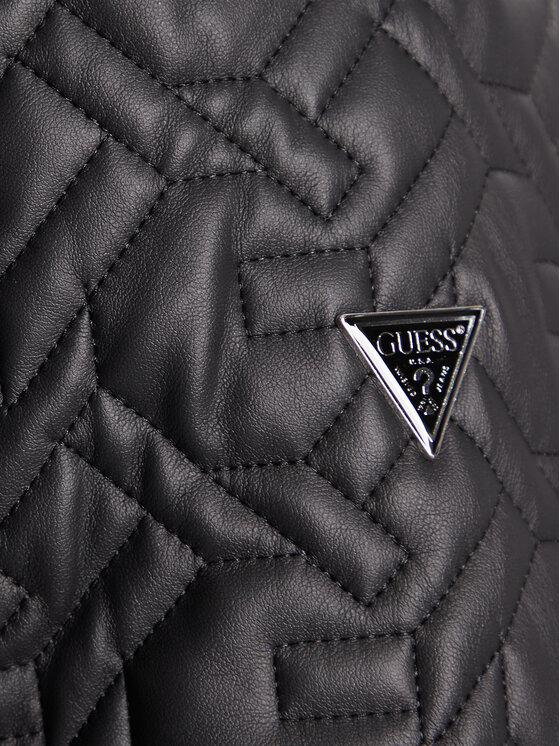Guess Guess Usnjena jakna M5BL2E W1050 Črna Regular Fit