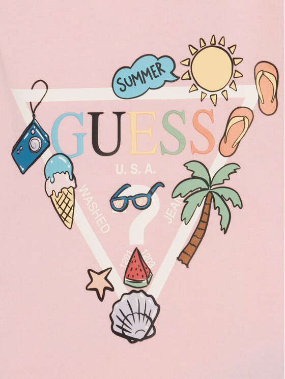 Guess Guess Бебешки комплект H6GW08 K6YW1 Розов Regular Fit