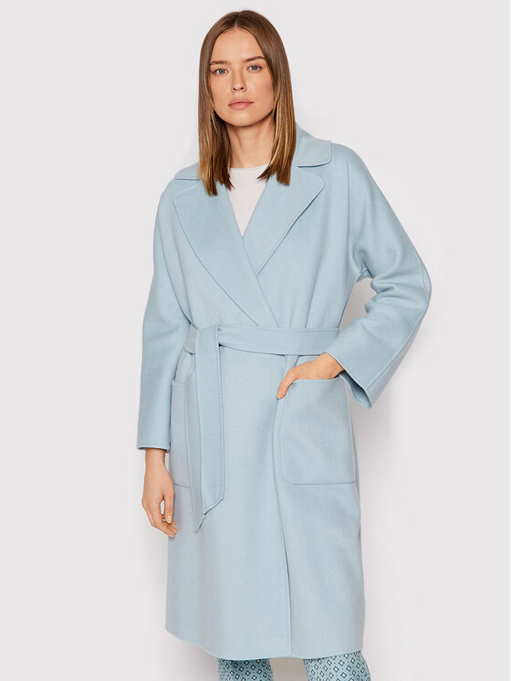 Weekend Max Mara Weekend Max Mara Вовняне пальто Selz 50110327 Голубий Regular Fit