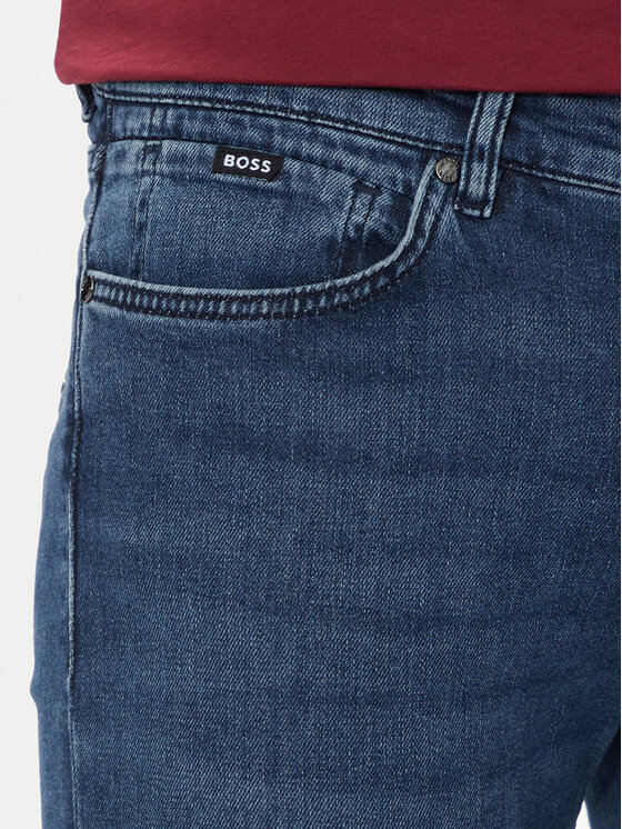 BOSS Boss Jeans hlače Delaware 50524007 Mornarsko modra Slim Fit