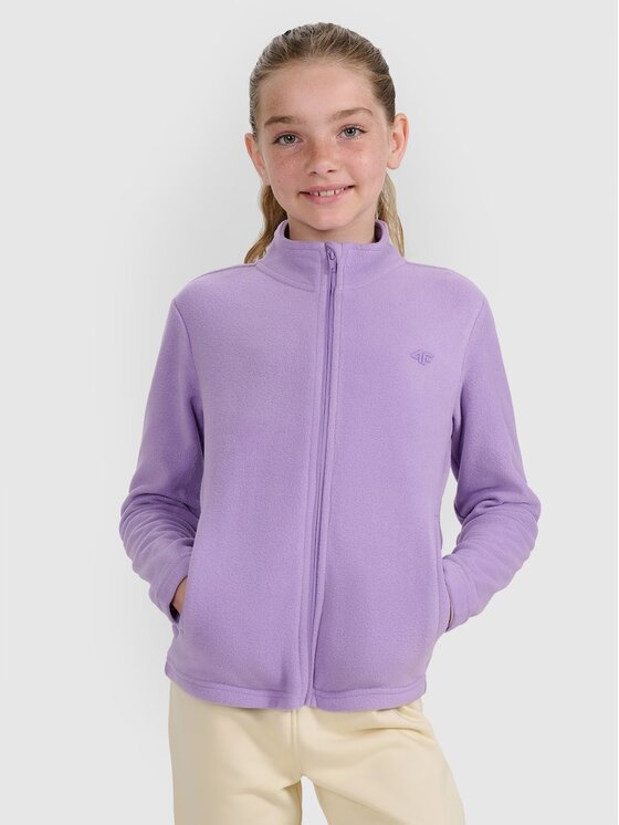 4F 4F Bluza BASIC+ Fioletowy Slim Fit