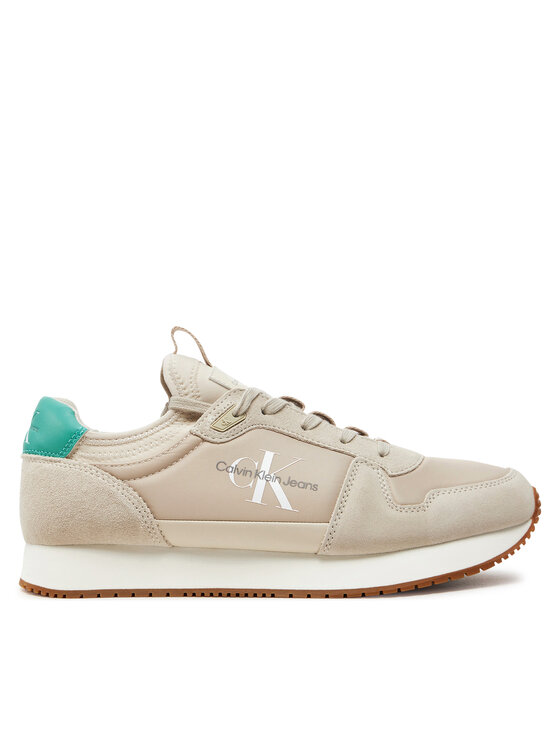Calvin Klein Jeans Calvin Klein Jeans Snīkeri Runner Sock Laceup Ny-Lth YM0YM00553 Bēšs