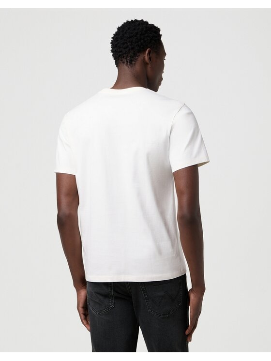 Wrangler Wrangler T-Shirt AMERICANA TEE Biały Regular Fit