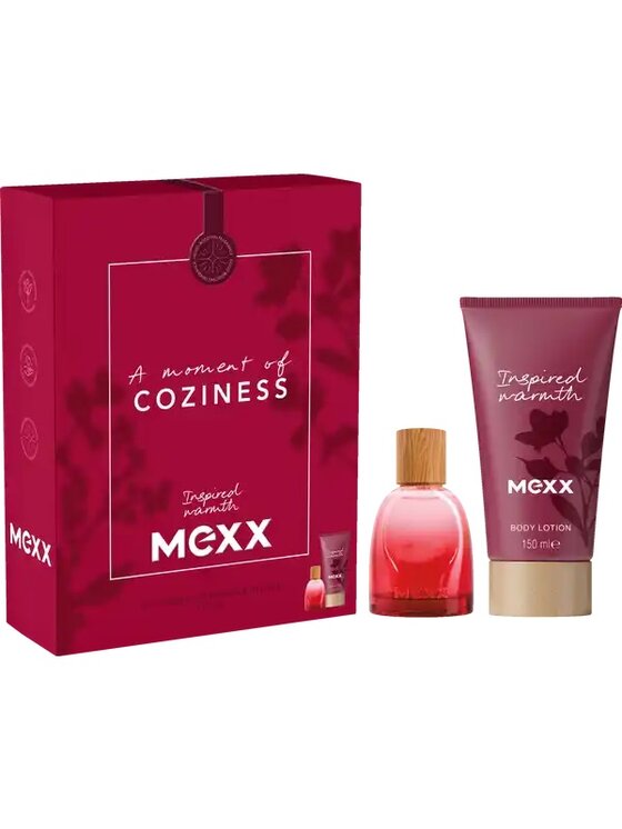Zestaw zapachowy MEXX, Mexx Inspired Warmth Woman zestaw woda perfumowana spray 30ml + balsam do ciała 150ml